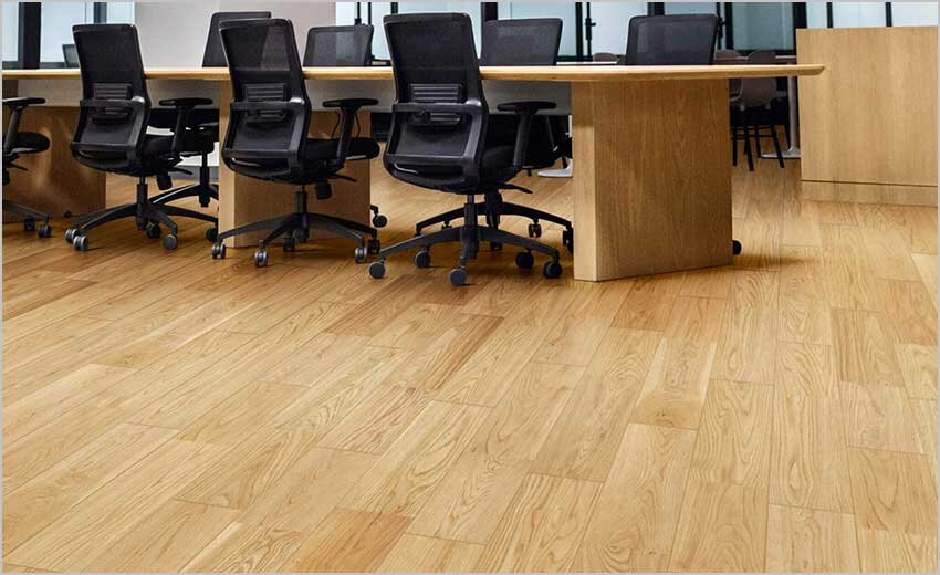 OAフロアに直接貼れるオフィス用天然木フローリング「メッセージオフィス」のご紹介<br>朝日ウッドテック 東京ショールーム